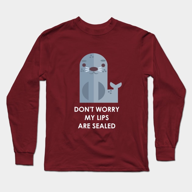 My lips are SEALED! Long Sleeve T-Shirt by shimmyshammy